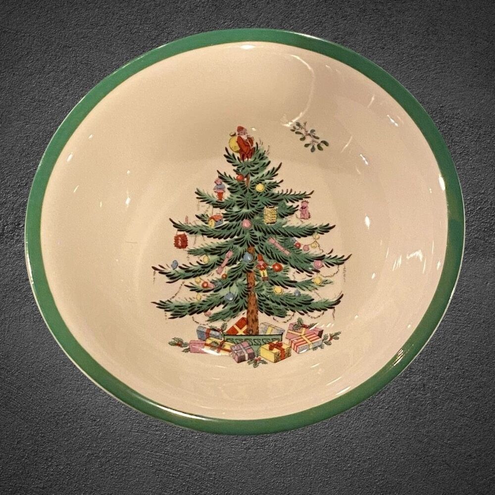 Spode 5.5” Bowl Santa Claus Christmas Tree Cereal Oatmeal Bowl NEW Classic Tradi